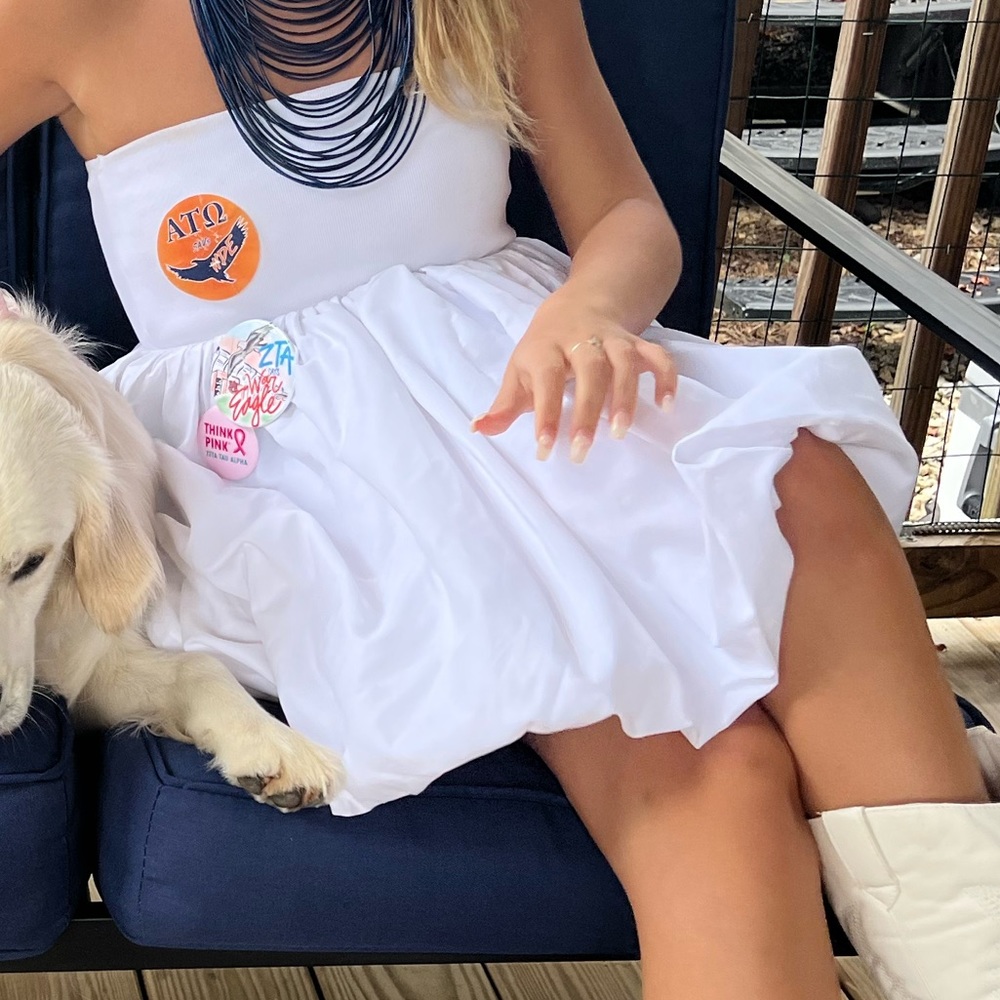 White bubble dress